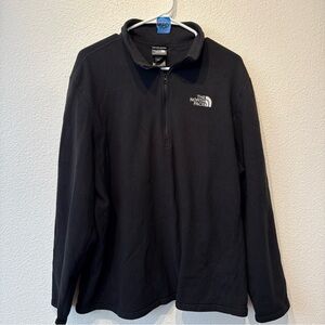 The North Face Black Quarter-Zip Fleece Pullover Sz XL